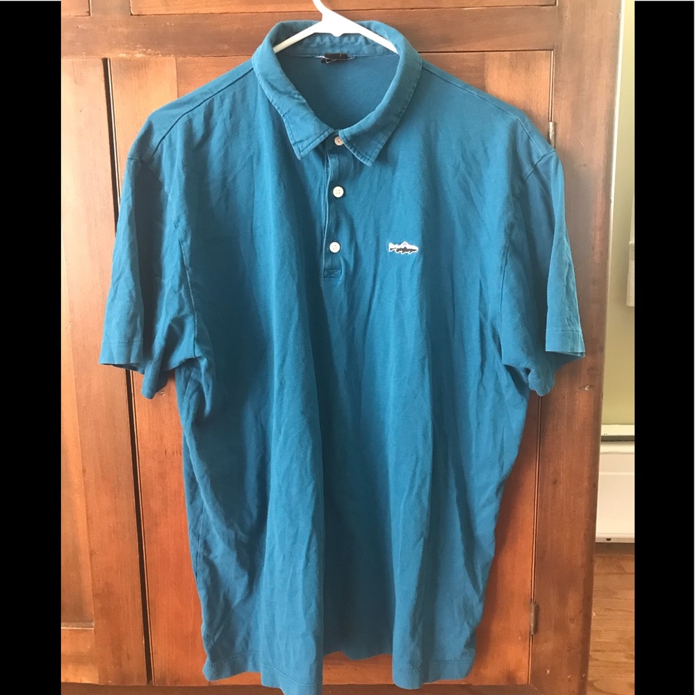 Patagonia Mens Polo- Trout Fitz Roy L